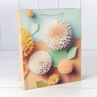 Пакет подарочный с блёстками &quot;Цветы&quot; (микс 261) 26*32*10 210г 1/20 1/240 Арт: 000261C - Пакет подарочный с блёстками "Цветы" (микс 261) 26*32*10 210г 1/20 1/240 Арт: 000261C