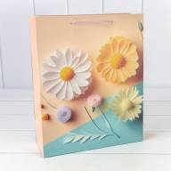 Пакет подарочный с блёстками &quot;Цветы&quot; (микс 261) 26*32*10 210г 1/20 1/240 Арт: 000261C - Пакет подарочный с блёстками "Цветы" (микс 261) 26*32*10 210г 1/20 1/240 Арт: 000261C