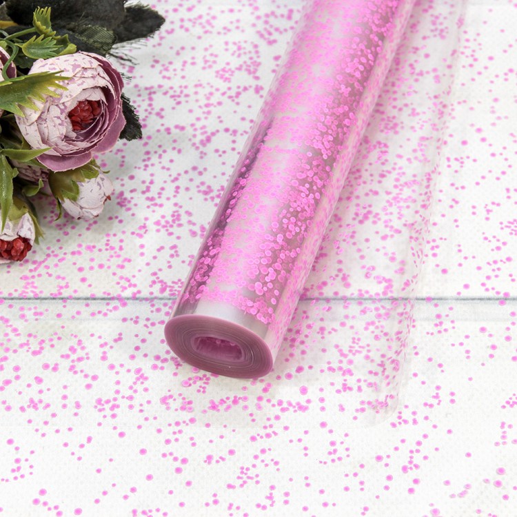 Плёнка 0,7м 500г прозрачная с печатью 14 Розовый 1/10 Арт: 70014/3