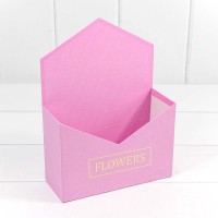Коробка "Конверт" 18*24*7 "Flowers" Розовый 1/4 1/36 Арт: KPL0009