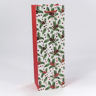 Пакет подарочный с тиснением "Новый год" (микс 567) 11,5*35*9 210г 1/20 1/240 Арт: 300567M