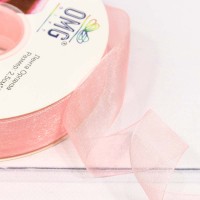 Лента Органза 2,5см*100ярд Нежно-розовый 1/8 1/32 Арт: 559-25/bk40