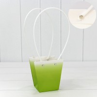 Пакет подарочный "Ваза для цветов" 12,5*12*8 260г "Градиент" Зелёный 1/10 1/200 Арт: 000184H/7