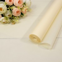 Плёнка 59см 900г матовая однотонная 55мкм Жемчужно-белый 1/6 1/12 Арт: 90057/M1