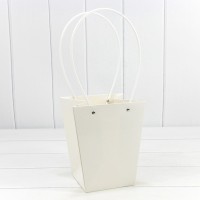 Пакет подарочный "Ваза для цветов" 20*17*12 Белый 1/10 1/120 Арт: 000170E/7