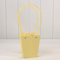 Пакет подарочный "Ваза для цветов" 15,5*13*9,5 Песочный 1/10 1/150 Арт: 000170G/7499