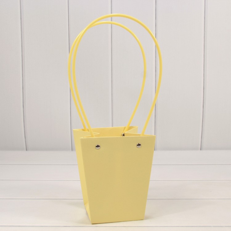 Пакет подарочный "Ваза для цветов" 15,5*13*9,5 Песочный 1/10 1/150 Арт: 000170G/7499