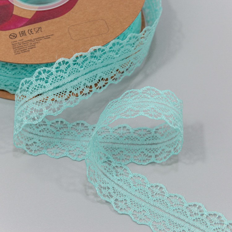 Лента Фатин 3см*45ярд Бирюзовый 1/8 1/96 Арт: 573-3/3