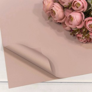 Плёнка в листах 55*55 (20 шт.) матовая "Корейская" 65мкм Персиковый-7513 1/60 Арт: 1698/7513