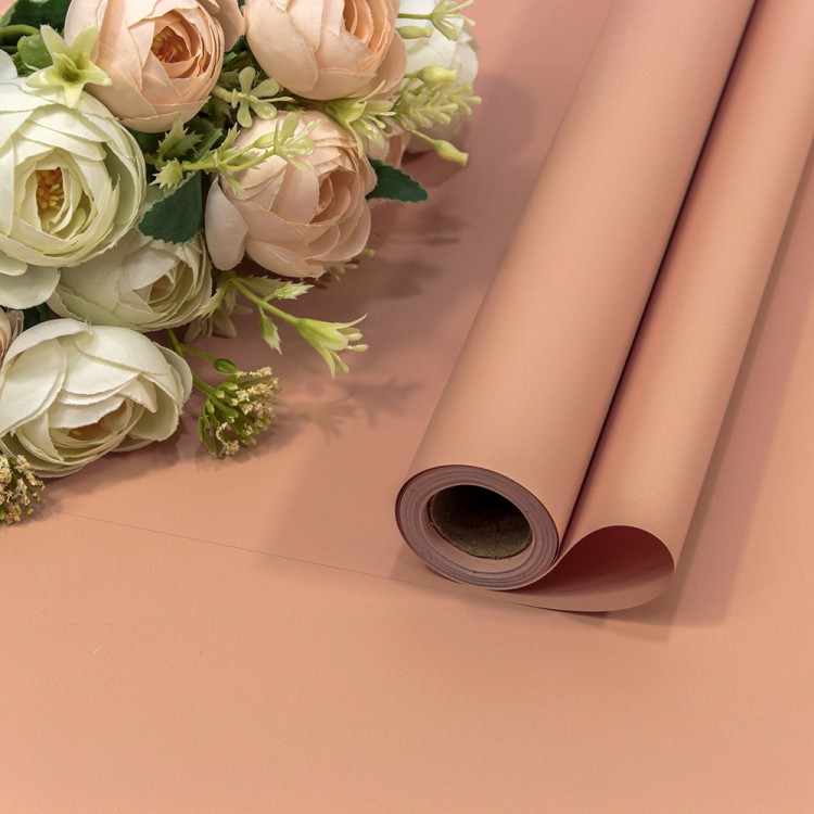 Плёнка 0,58*10м 255г матовая "Корейская" 65мкм Серо-оранжевый 1/30 Арт: 1638/7513