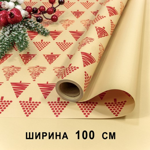Плёнка для упаковки 1*10м "Новогодняя"-251 65мкм 1/20 Арт: 1725/1