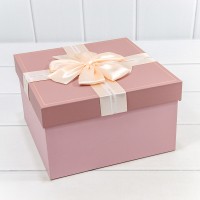 Коробки Квадратные Набор 1/3 21*21*12,3 с бантом "Just For You" Розовый 1/18 Арт: 721620/2