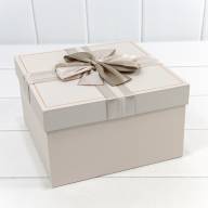 Коробки Квадратные Набор 1/3 21*21*12,3 с бантом Пудровый 1/18 Арт: 721628/1 - Коробки Квадратные Набор 1/3 21*21*12,3 с бантом Пудровый 1/18 Арт: 721628/1