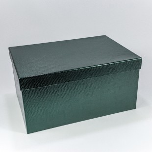 Коробки Прямоугольные Набор 1/10 50*35*25 "Узор" Тёмно-зелёный 1/1 Арт: 7210808/0011
