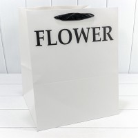 Пакет подарочный "Flower" Белый 32*40*32 210г 1/2 1/100 Арт: 000179L/07